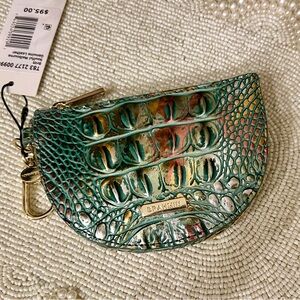 NWT Brahmin Leather Britt Coin Wallet, Metallic Soulful